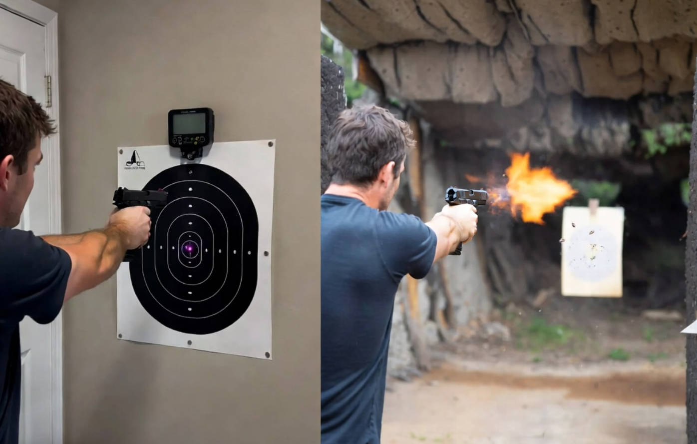 Dry Fire Training vs Live Fire: Can Laser Training Targets Replace Range Time?