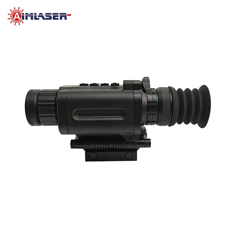 Infrared Thermal Imaging Monocular Scope Rail Mounted with Laser Rangefinding 24Hours Night Vision Outdoor Hunting