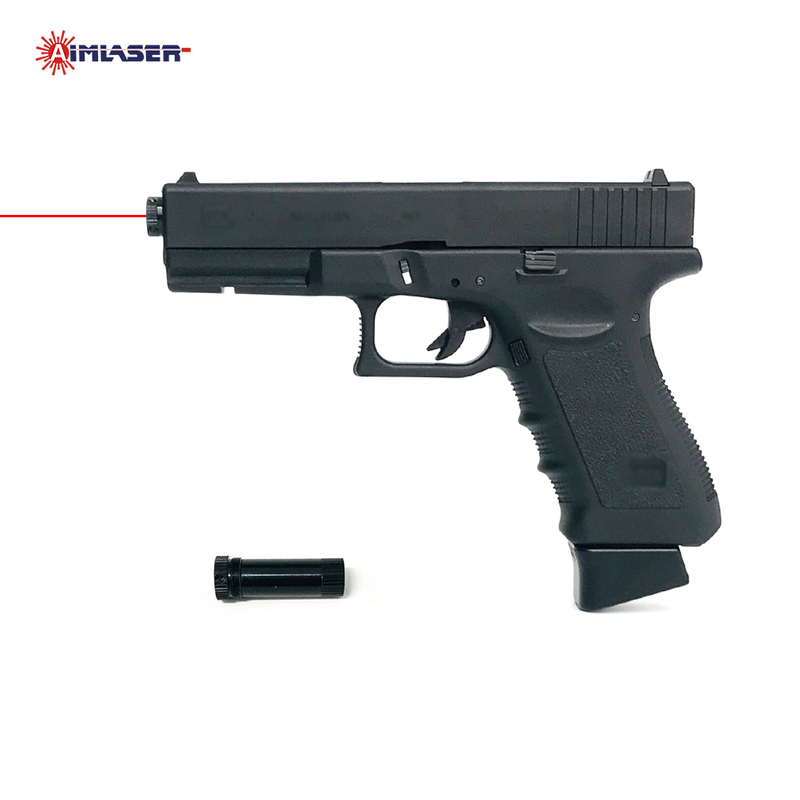 Airsoft Pistol Laser Training Cartridge, Vibration-Activated Muzzle-Mounted Red/IR Laser for Dry Fire Training