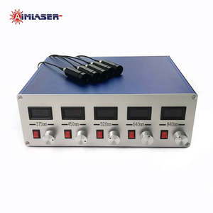 375nm 405nm 520nm 640nm 940nm 5 Wavelengths 105um Multimode Fiber Coupled Laser TTL/CW/Analog Modulation with Collimator