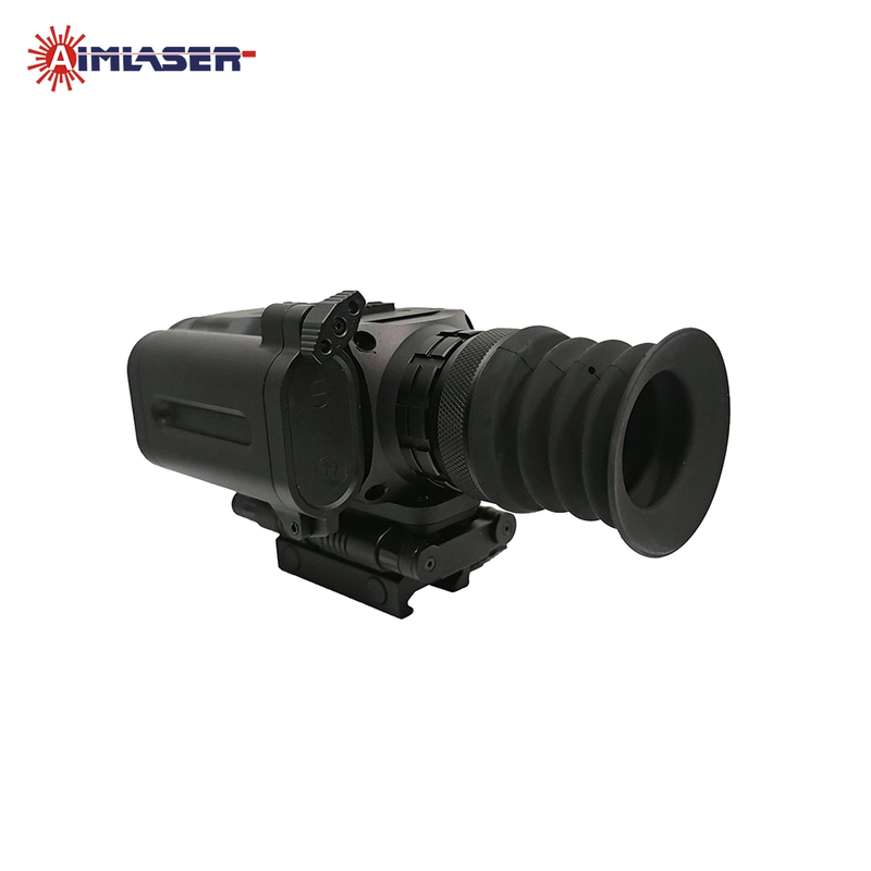 Infrared Thermal Imaging Monocular Scope Rail Mounted with Laser Rangefinding 24Hours Night Vision Outdoor Hunting