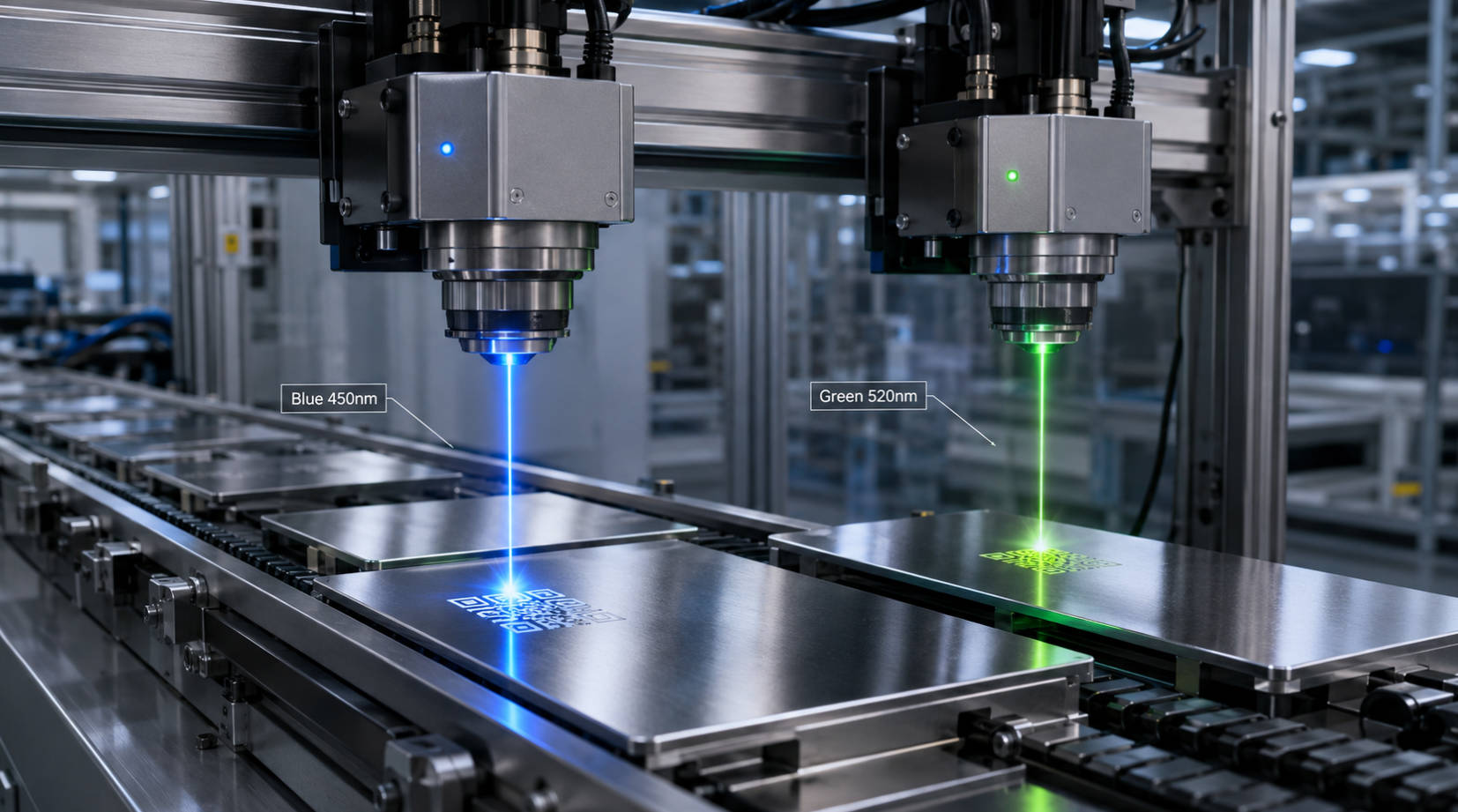 Blue And Green Laser Metal Marking