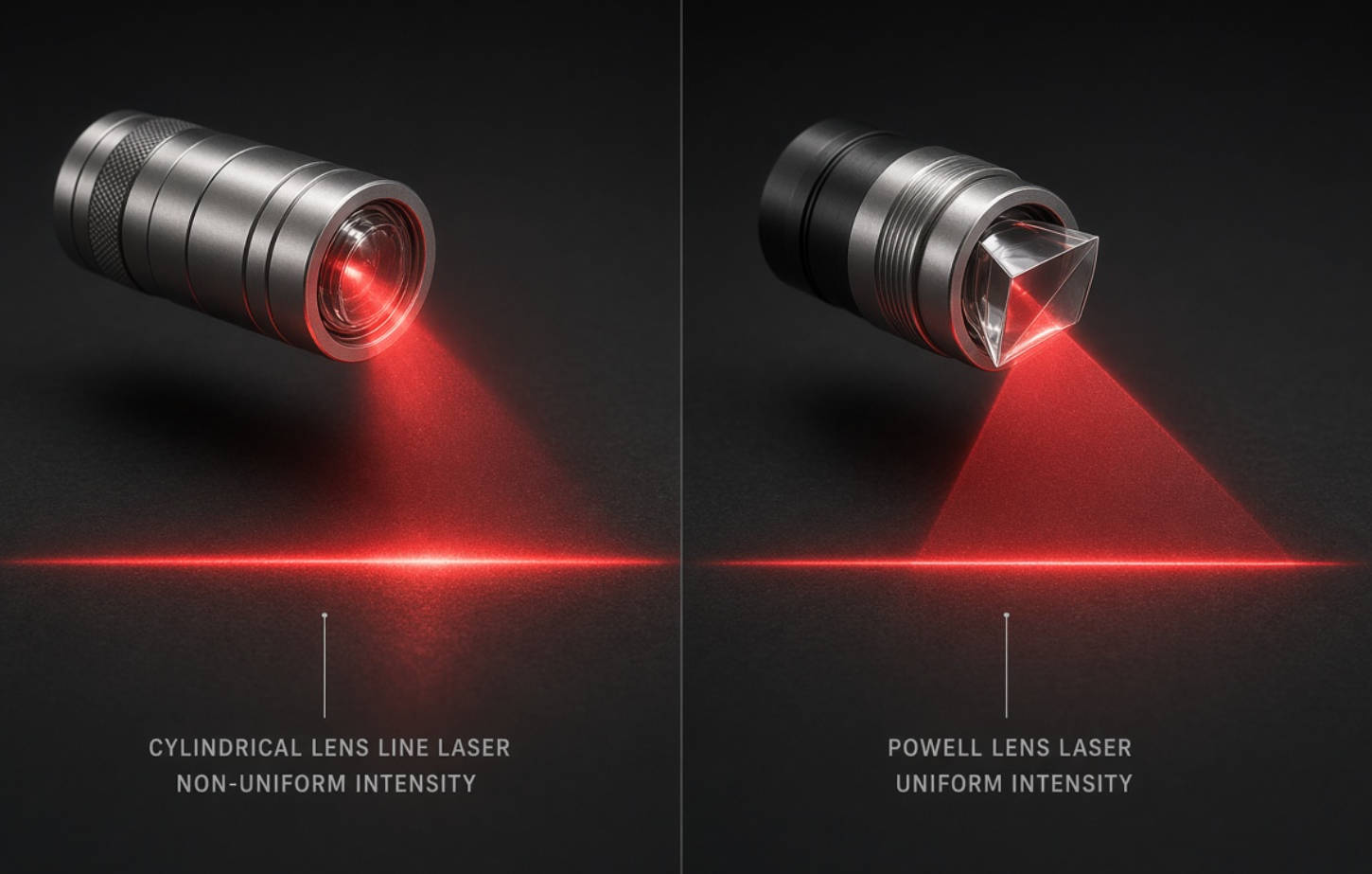 Powell Lens Uniformity Comparison