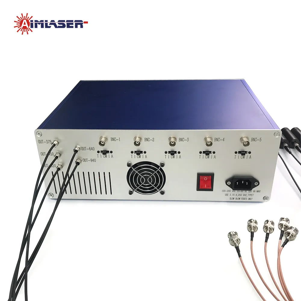 375nm 405nm 520nm 640nm 940nm 5 Wavelengths 105um Multimode Fiber Coupled Laser TTL/CW/Analog Modulation with Collimator