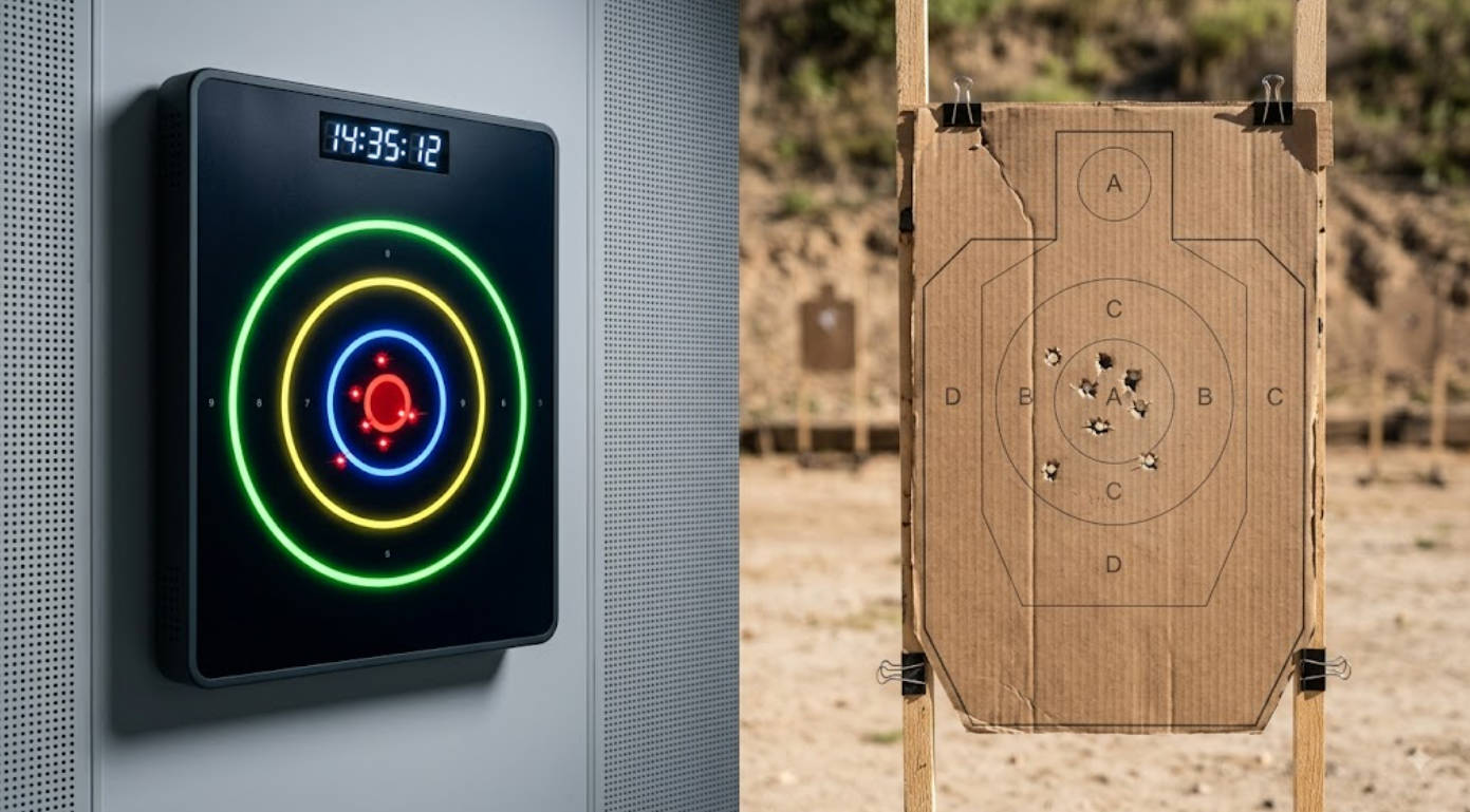 Laser Target And Paper Target Comparison