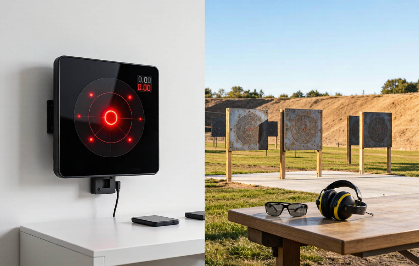 Indoor Laser Training Target Setup