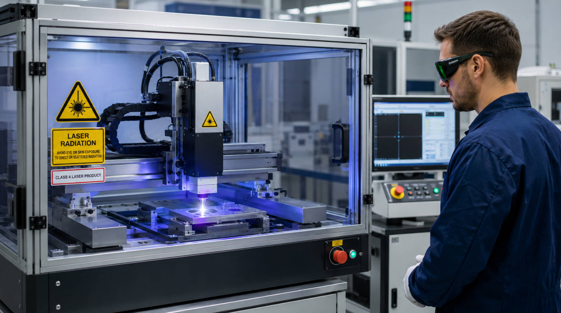 Industrial Laser Safety Setup