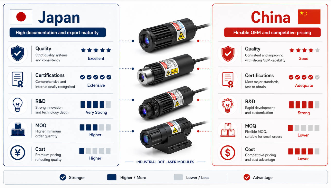Top Dot Laser Manufacturers and Suppliers in Japan