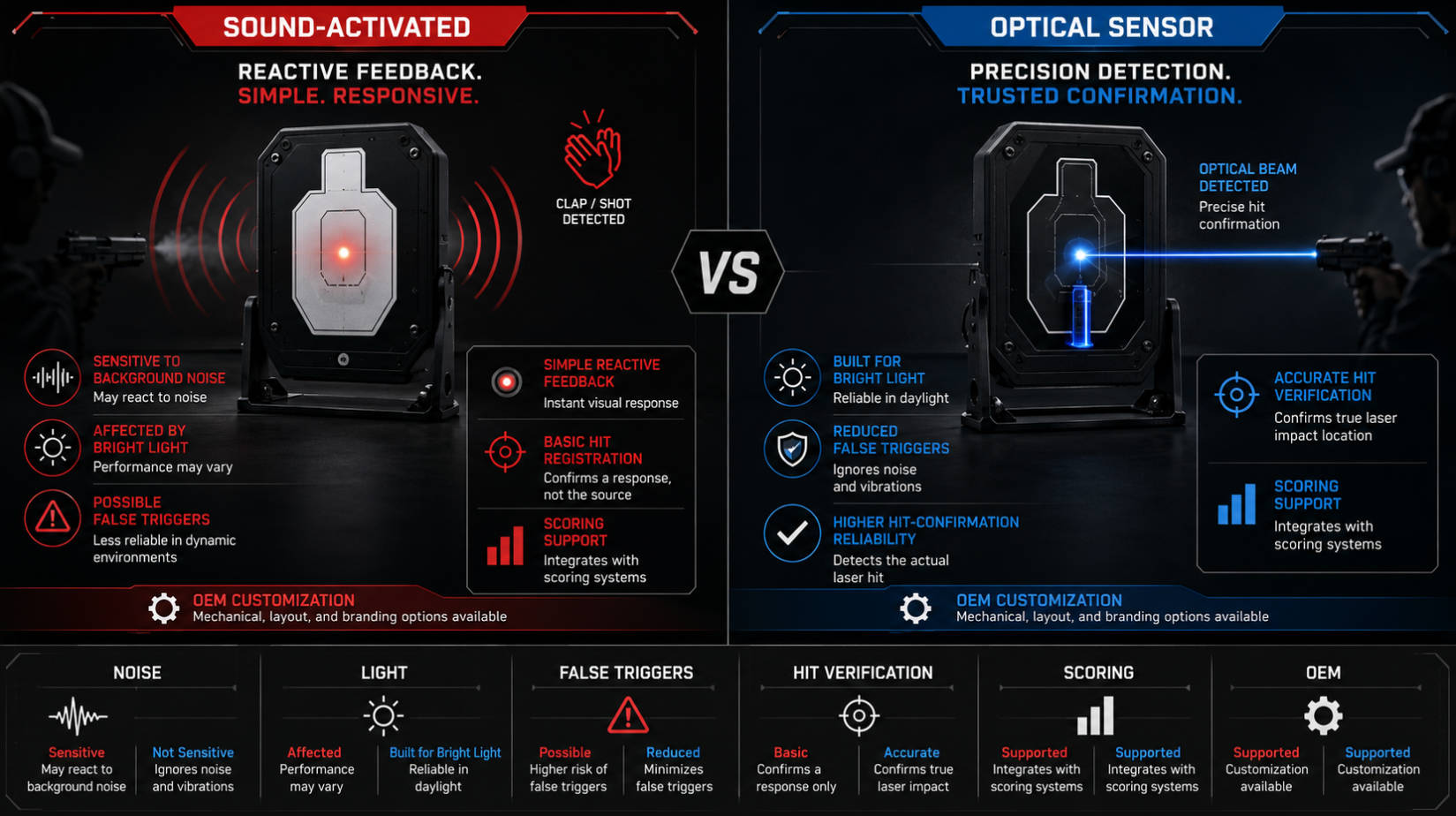 Laser Target Sensor Reliability Comparison