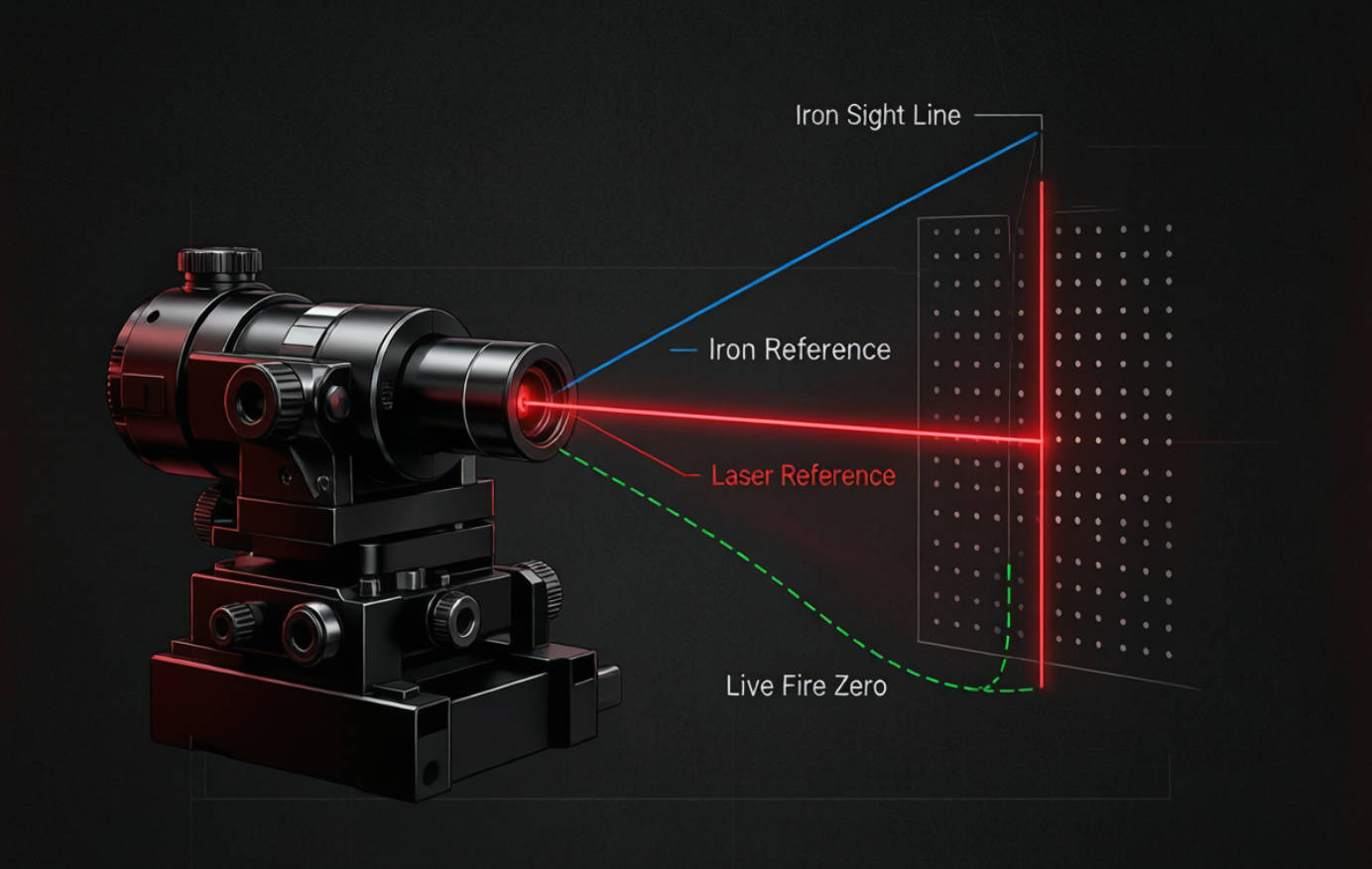 Laser Bore Sight And Iron Sight Alignment