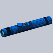 Military Defense Rail Mounted Focus Adjustable Blue LED Illuminator Tactical Laser Flashlight Designator