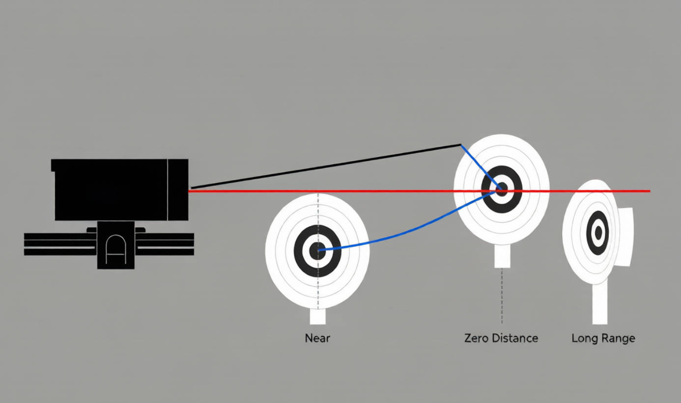 Pistol Laser Zero Distance Geometry