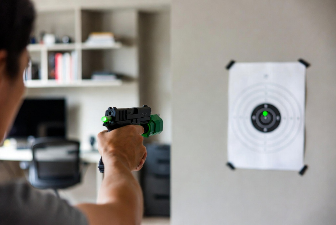 Home Dry Fire Training With Green Laser Cartridge.jpg
