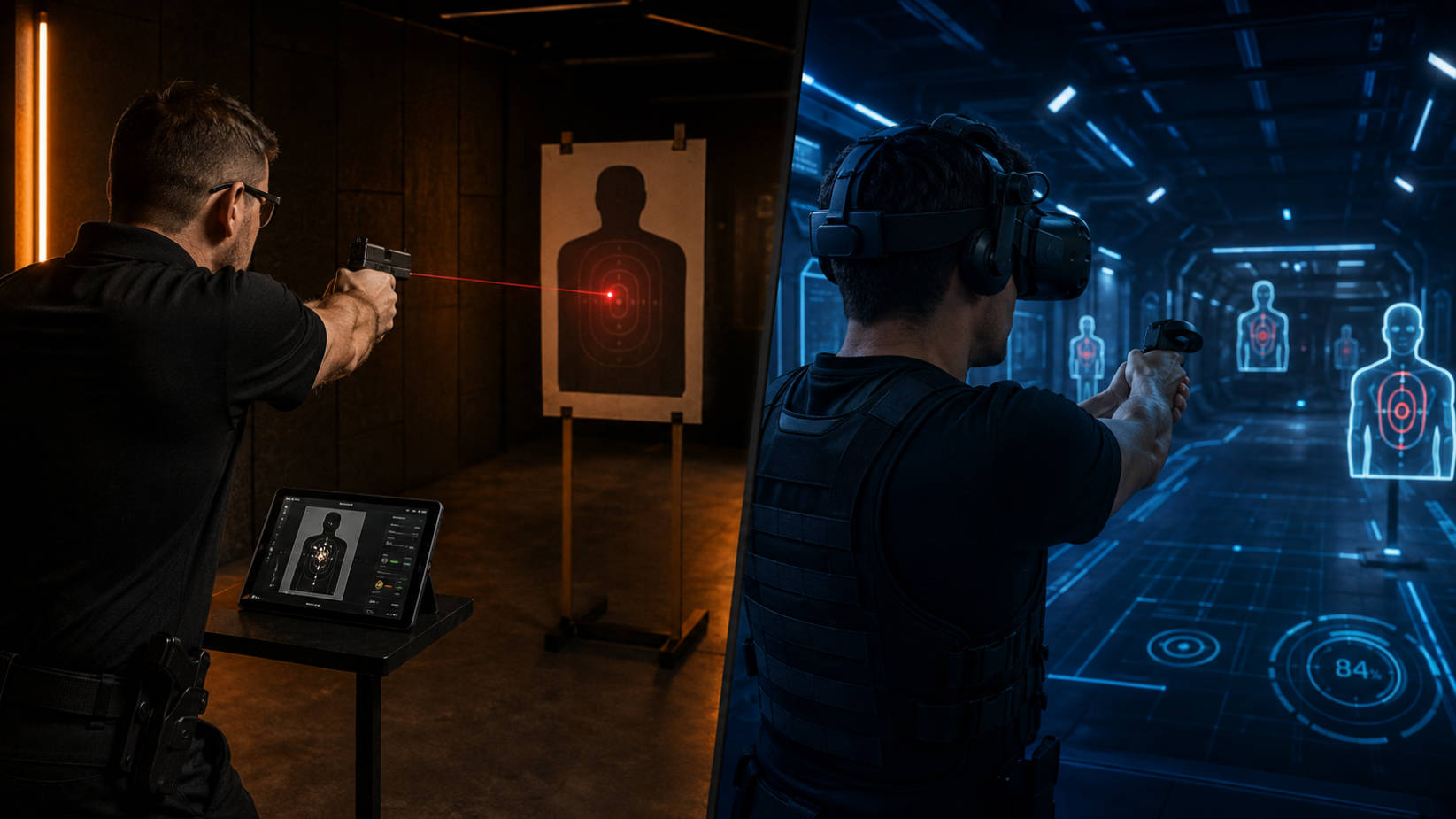 Laser Simulator Vs VR Shooting Training
